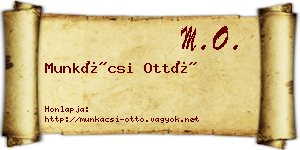 Munkácsi Ottó névjegykártya