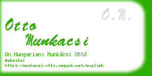 otto munkacsi business card